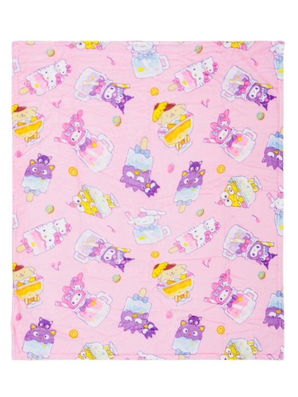 Hello Kitty and Friends Silk Touch Throw Blanket 40x50 Sanrio Pink New - Picture 2 of 5